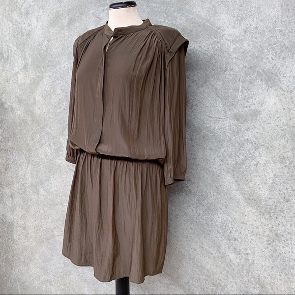 Olive Country Road Fluid Shirt Dress - AU 10 - Picture 2 of 15